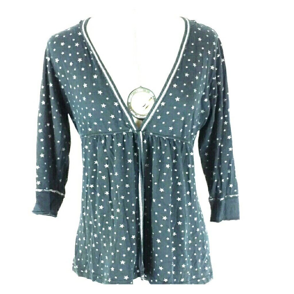 Stars Hoodie Black Vneck Large Wizard Harry Potter